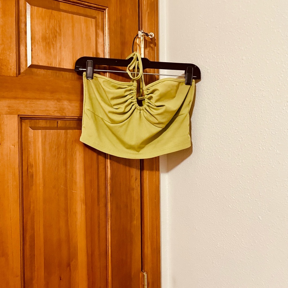 Y2K Lime Green Halter Top